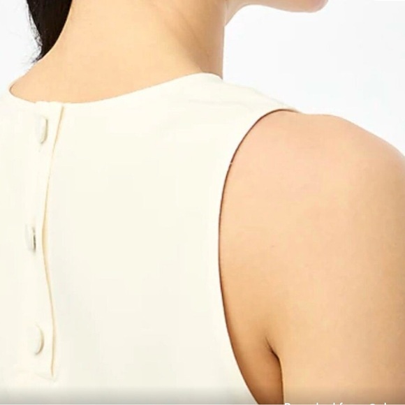 NEW! J. Crew Cream Sleeveless Blouse - Medium - Picture 3 of 6